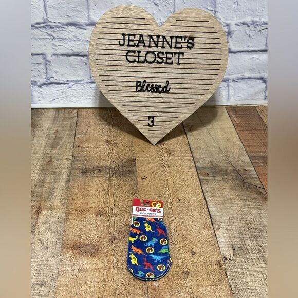 Buc-ee's Kids Socks Blue Dinosaur Socks - Picture 1 of 6